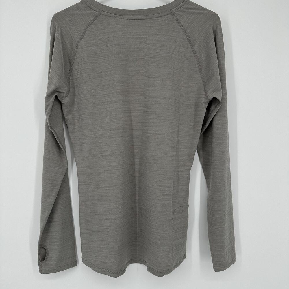 Avid Gear Pullover Shirt Mens Medium Gray Long Sleeve Lightweight Fishing UV - Picture 6 of 7